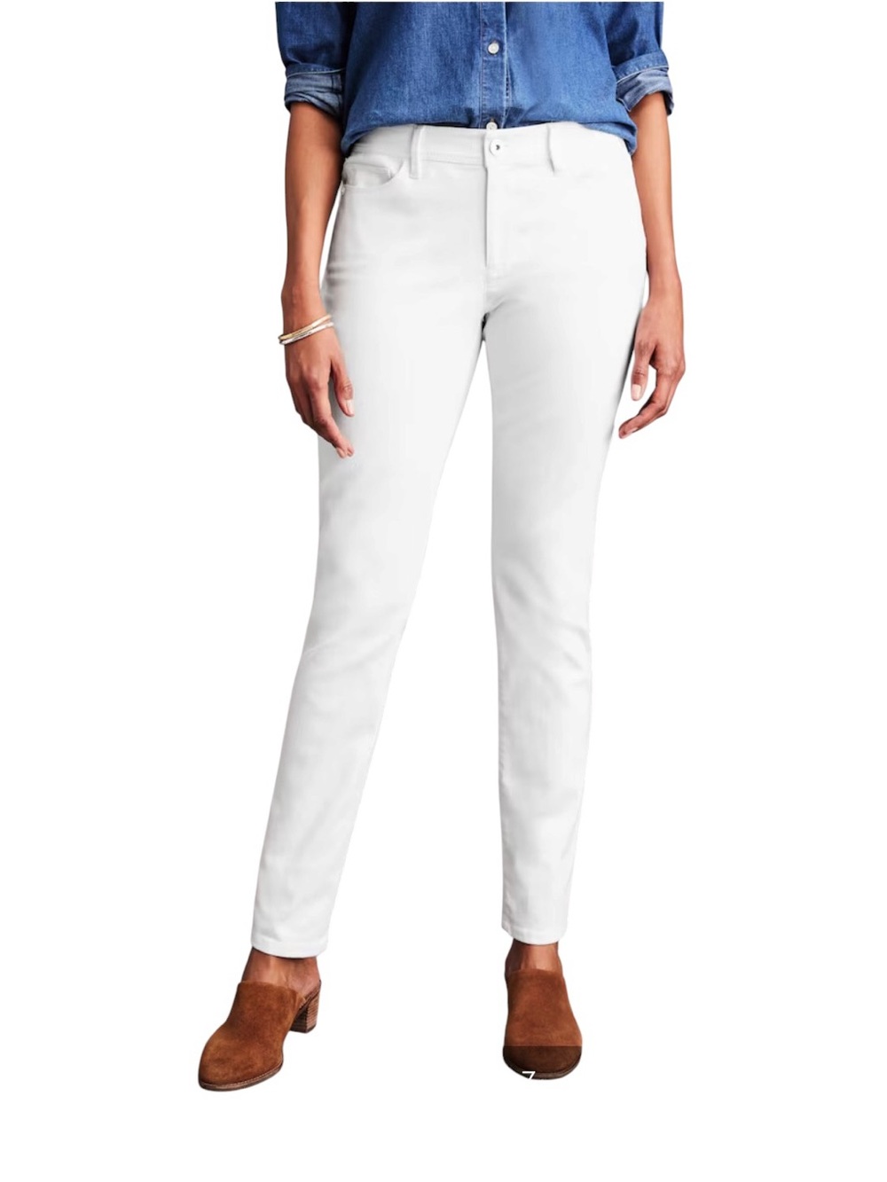 J. Jill Denim Authentic Fit Slim Ankle Jeans 16R White High Rise Elastic Waist